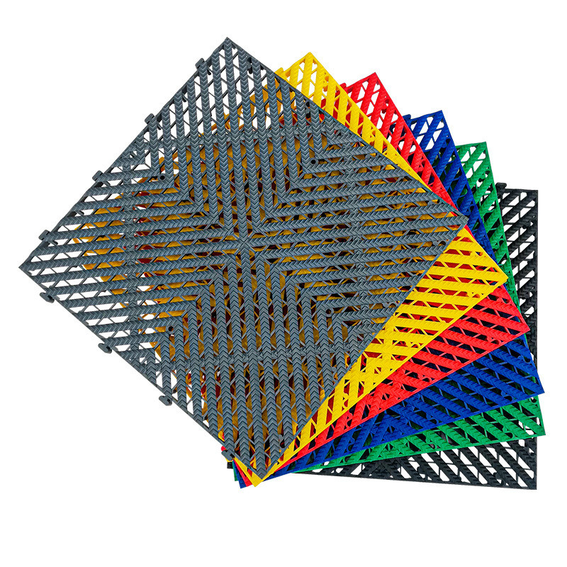자동차 세탁소 바닥 격자 PP 40*40*2cm 격자판 바닥 매트 격자 바닥 다기능